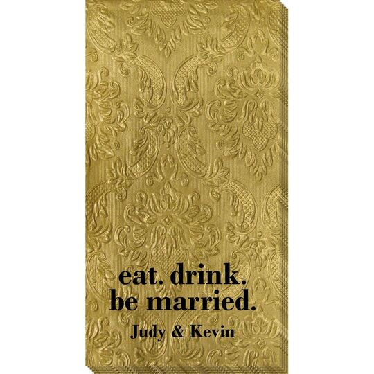 Eat Drink Be Married Carte Guest Towels